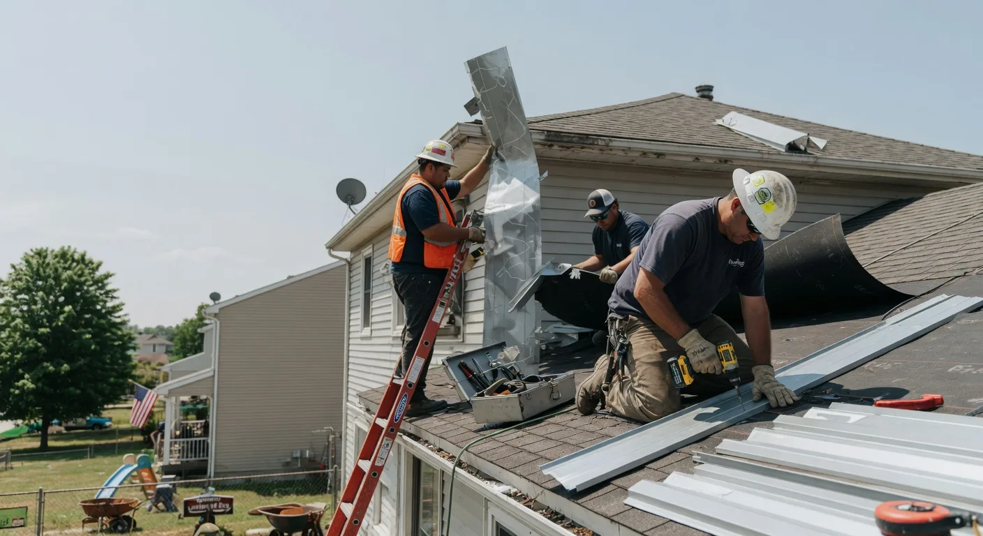 Storm Damage Metal Roof Repair in Troutdale, VA